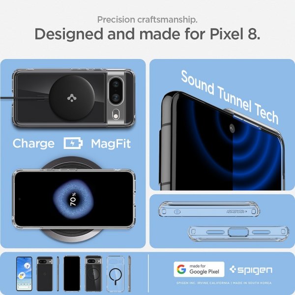 Spigen Google Pixel 8 Deksel Ultra Hybrid OneTap Ring MagFit Svart