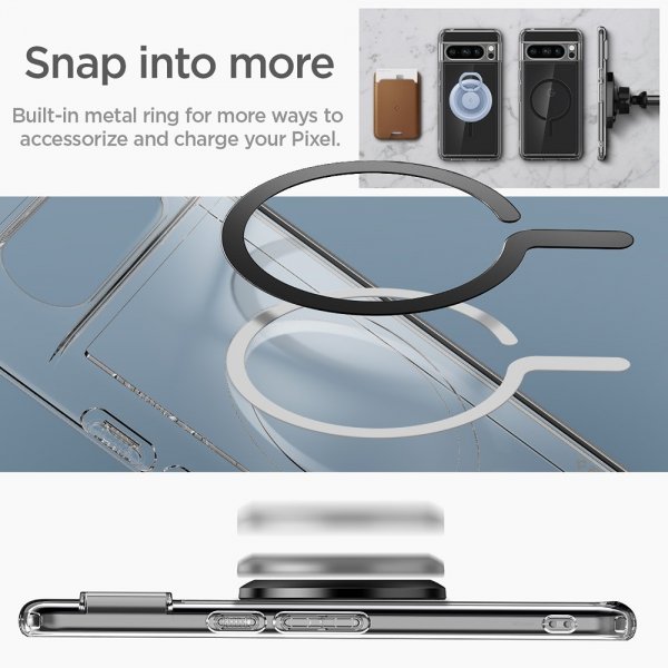 Spigen Google Pixel 8 Pro Deksel Ultra Hybrid OneTap Ring MagFit Svart