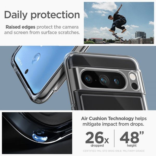 Spigen Google Pixel 8 Pro Deksel Ultra Hybrid OneTap Ring MagFit Svart