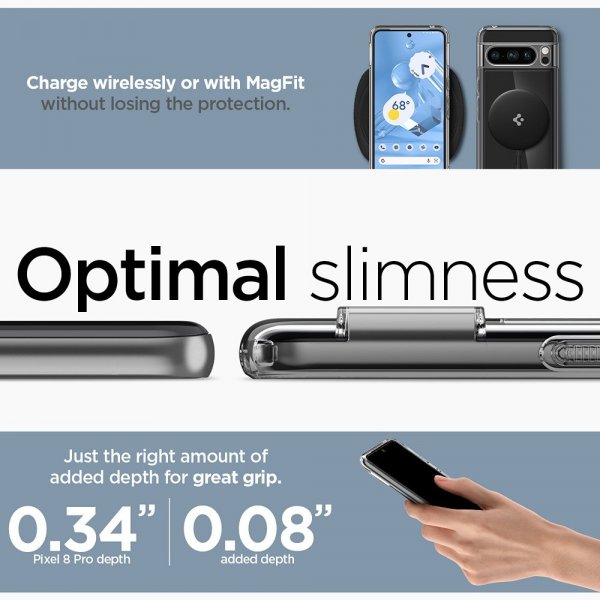 Spigen Google Pixel 8 Pro Deksel Ultra Hybrid OneTap Ring MagFit Svart