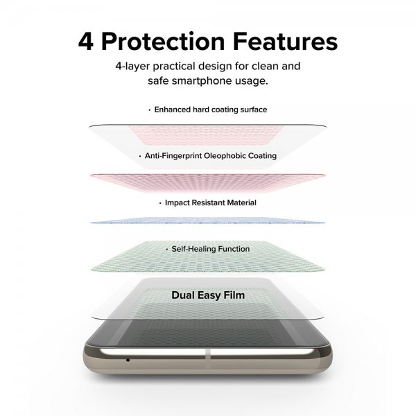 Ringke Google Pixel 8 Pro Skjermbeskytter Dual Easy Film 2-pakning