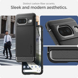 Spigen Google Pixel 8 Deksel Rugged Armor Matte Black