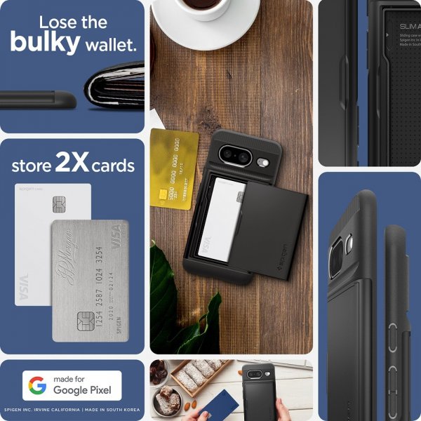 Spigen Google Pixel 8 Deksel Slim Armor CS Svart