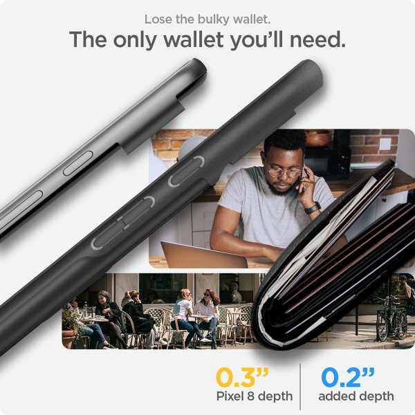 Spigen Google Pixel 8 Deksel Slim Armor CS Svart