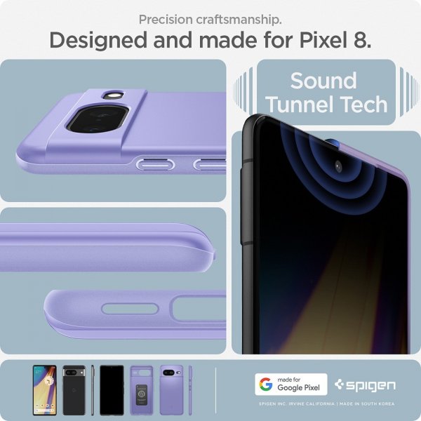 Spigen Google Pixel 8 Deksel Thin Fit Awesome Violet
