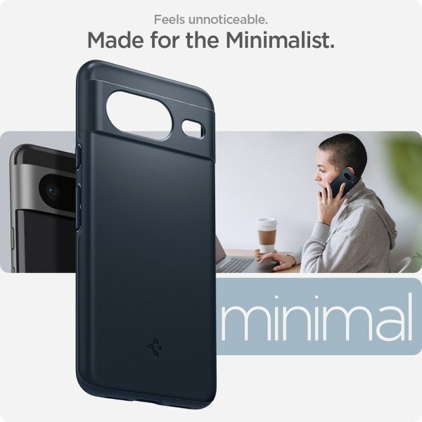 Spigen Google Pixel 8 Deksel Thin Fit Metal Slate