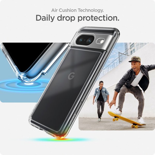 Spigen Google Pixel 8 Deksel Ultra Hybrid Crystal Clear