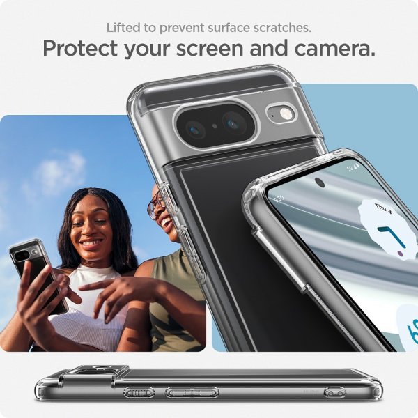 Spigen Google Pixel 8 Deksel Ultra Hybrid Crystal Clear