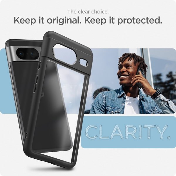 Spigen Google Pixel 8 Deksel Ultra Hybrid Matte Black