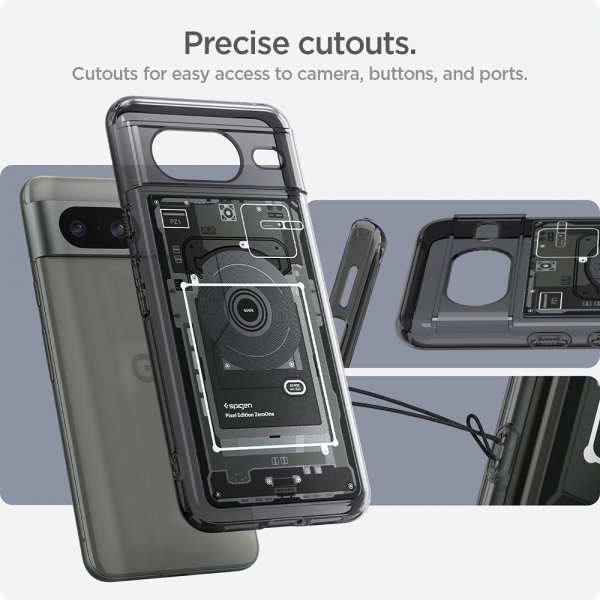 Spigen Google Pixel 8 Deksel Ultra Hybrid Zero One Svart