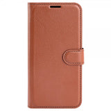 Google Pixel 8a Etui Litchi Brun