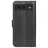 Google Pixel 8a Etui Litchi Svart