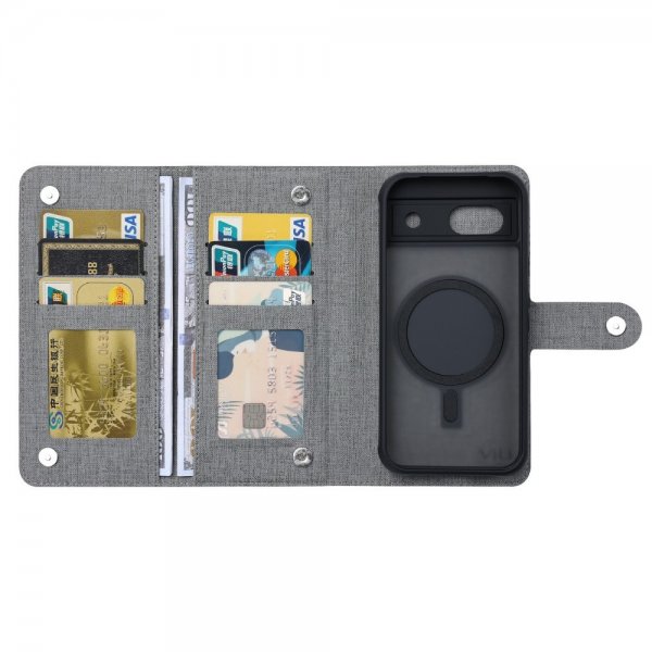 VILI Google Pixel 8a Etui Avtagbart Deksel GMA Series MagSafe Grå