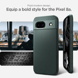 Spigen Google Pixel 8a Deksel Liquid Air Abyss Green