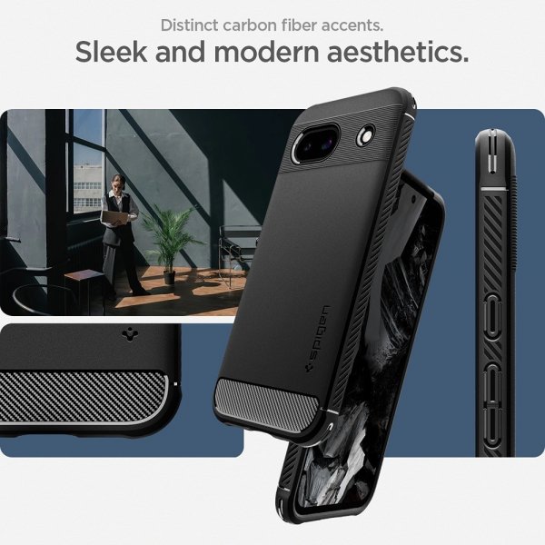 Spigen Google Pixel 8a Deksel Rugged Armor Matte Black
