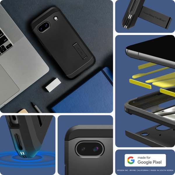 Spigen Google Pixel 8a Deksel Tough Armor Svart
