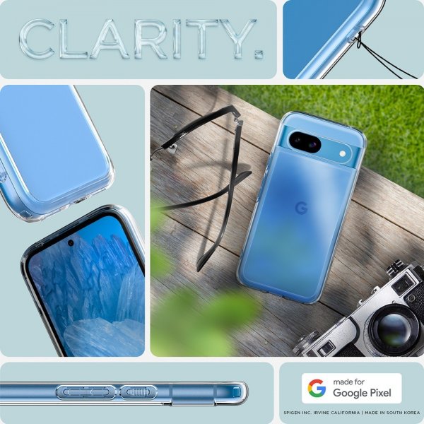 Spigen Google Pixel 8a Deksel Ultra Hybrid Crystal Clear