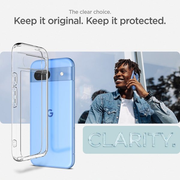 Spigen Google Pixel 8a Deksel Ultra Hybrid Crystal Clear