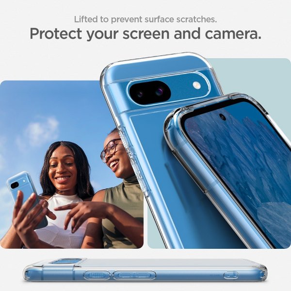 Spigen Google Pixel 8a Deksel Ultra Hybrid Crystal Clear