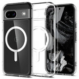 Spigen Google Pixel 8a Deksel Ultra Hybrid Metal Ring MagFit Hvit