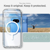Spigen Google Pixel 8a Deksel Ultra Hybrid Metal Ring MagFit Hvit