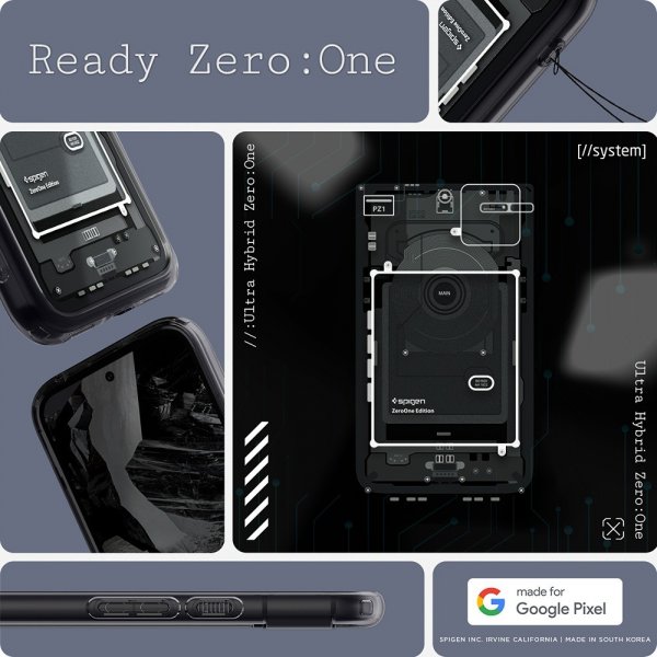 Spigen Google Pixel 8a Deksel Ultra Hybrid Zero One Svart