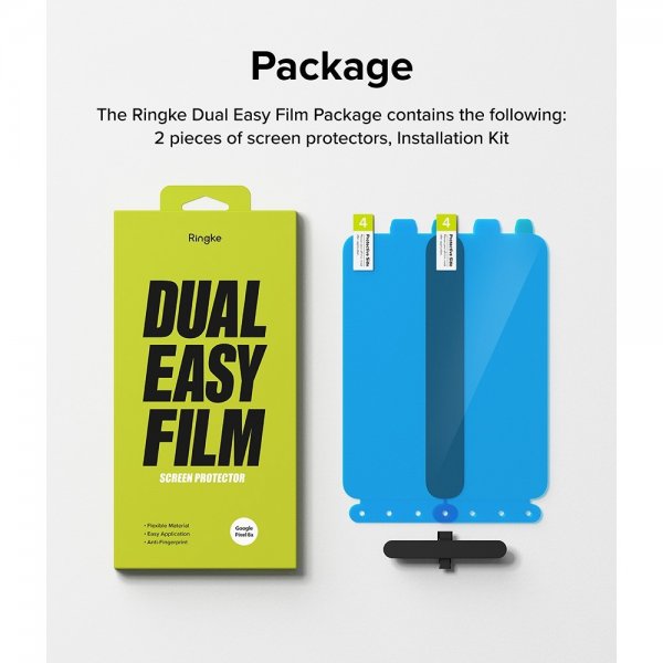 Ringke Google Pixel 8a Skjermbeskytter Dual Easy Film 2-pakning