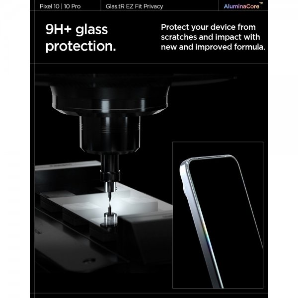 Spigen Google Pixel 9/9 Pro/Pixel 10/10 Pro Skjermbeskytter GLAS.tR EZ Fit Privacy 2-pakning