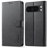 Lc.Imeeke Google Pixel 9/Pixel 9 Pro Etui med Kortlomme stativfunksjon Svart