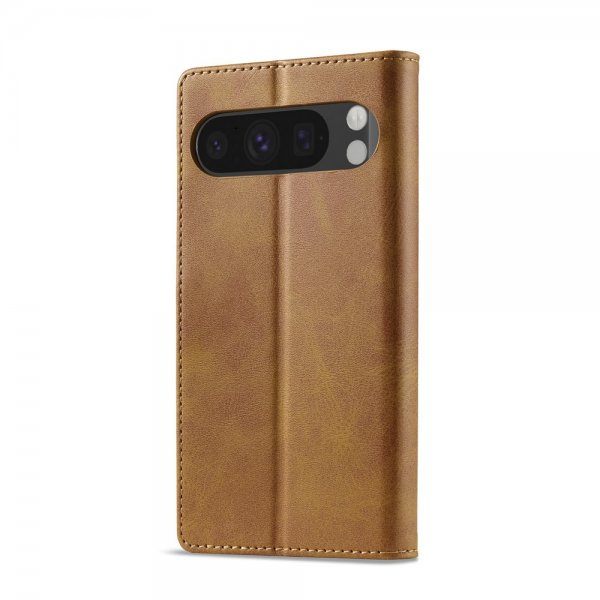 Lc.Imeeke Google Pixel 9/Pixel 9 Pro/Pixel 10/Pixel 10 Pro Etui med Kortlomme Lysebrun