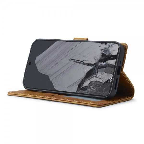 Lc.Imeeke Google Pixel 9/Pixel 9 Pro/Pixel 10/Pixel 10 Pro Etui med Kortlomme Lysebrun