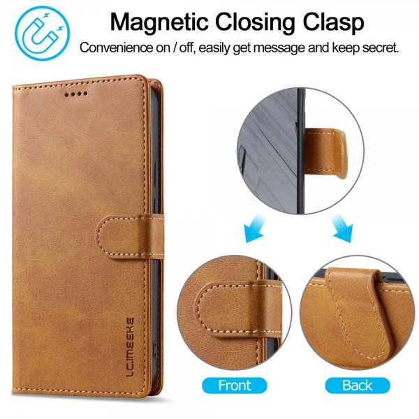 Lc.Imeeke Google Pixel 9/Pixel 9 Pro/Pixel 10/Pixel 10 Pro Etui med Kortlomme Lysebrun