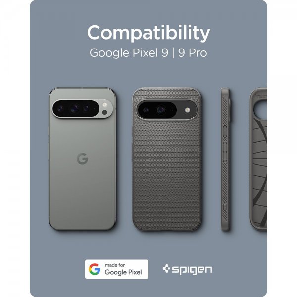 Spigen Google Pixel 9/Pixel 9 Pro Deksel Liquid Air Marble Gray