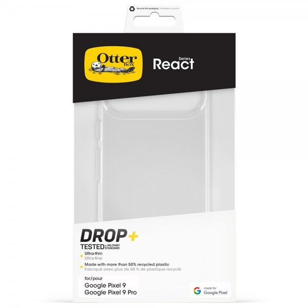 Otterbox Google Pixel 9/Pixel 9 Pro Deksel React Transparent