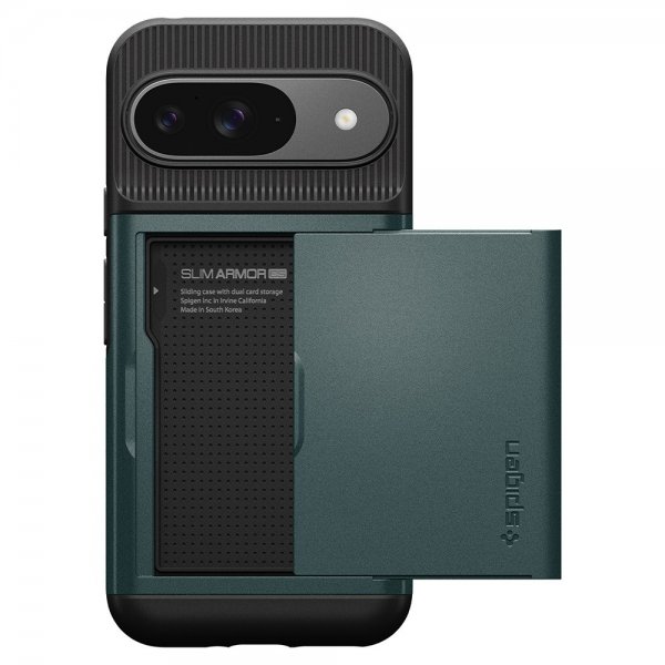 Spigen Google Pixel 9/Pixel 9 Pro Deksel Slim Armor CS Abyss Green