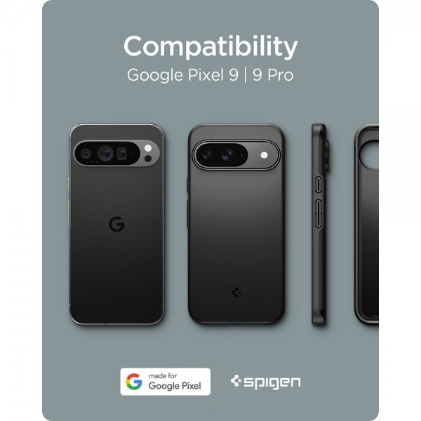 Spigen Google Pixel 9/Pixel 9 Pro Deksel Thin Fit Svart
