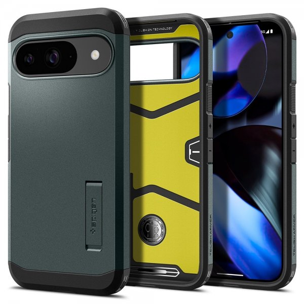 Spigen Google Pixel 9/Pixel 9 Pro Deksel Tough Armor Abyss Green