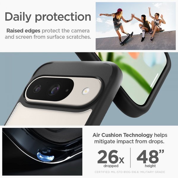 Spigen Google Pixel 9/Pixel 9 Pro Deksel Ultra Hybrid Matte Black