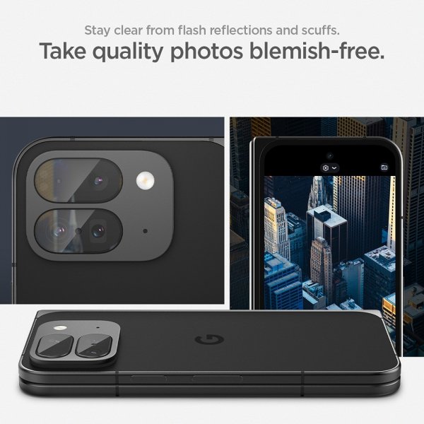Spigen Google Pixel 9 Pro Fold Kamerabeskytter Glas.tR EZ Fit Optik 2-pakning