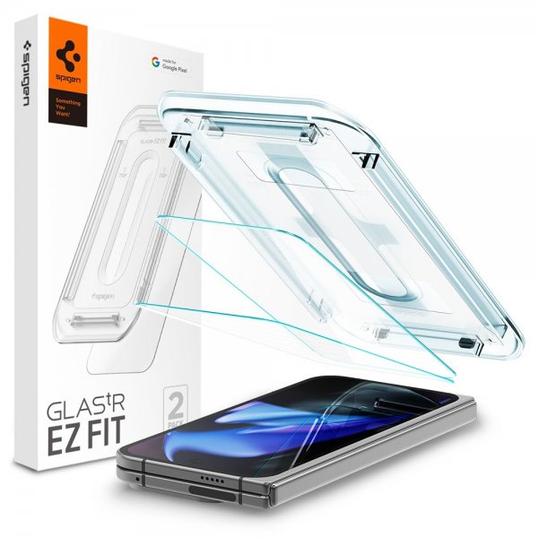 Spigen Google Pixel 9 Pro Fold Skjermbeskytter GLAS.tR EZ Fit 2-pakning
