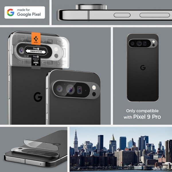 Spigen Google Pixel 9 Pro Kamerabeskytter Glas.tR EZ Fit Optik 2-pakning