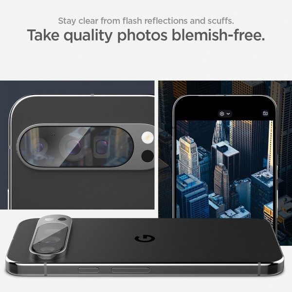 Spigen Google Pixel 9 Pro Kamerabeskytter Glas.tR EZ Fit Optik 2-pakning