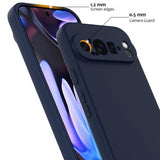 Google Pixel 9 Pro Deksel med Stropp Silikon MagSafe Mørkeblå