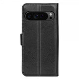 Google Pixel 9 Pro XL Etui Litchi Svart