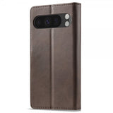 Lc.Imeeke Google Pixel 9 Pro XL Etui med Kortlomme stativfunksjon Mørkebrun