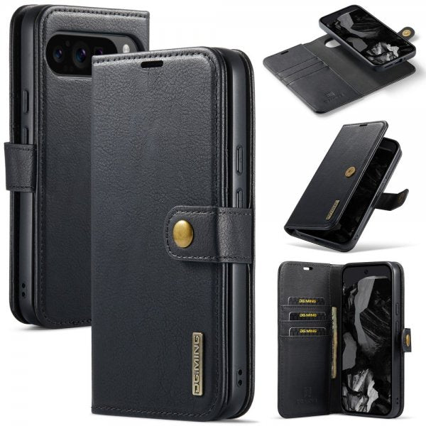 Dg.Ming Google Pixel 9 Pro XL Etui Avtagbart Deksel Svart