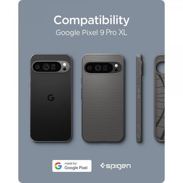 Spigen Google Pixel 9 Pro XL Deksel Liquid Air Marble Gray