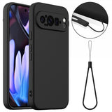 Google Pixel 9 Pro XL Deksel med Stropp Silikon MagSafe Svart