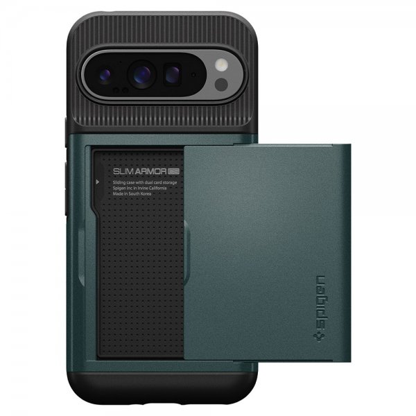 Spigen Google Pixel 9 Pro XL Deksel Slim Armor CS Abyss Green