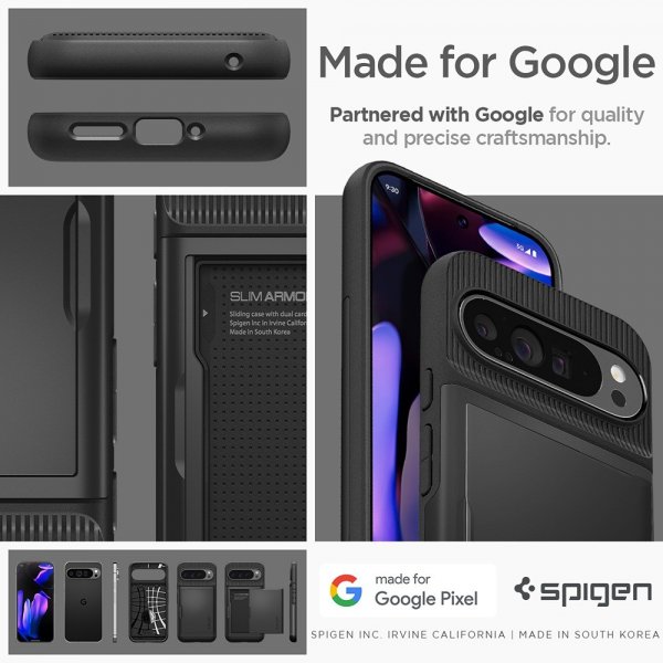 Spigen Google Pixel 9 Pro XL Deksel Slim Armor CS Svart